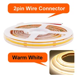 Waterproof Flexible COB LED Strip Light - Warm to Cool White, IP67, High - Density Linear Lighting - 24V 15m (2pin Wire Warm)