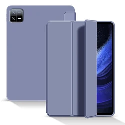Trifold Stand Smart Cover with Soft TPU Back and Auto Wake/Sleep Function for Xiaomi Pad 6 Pro (YT - Purple)