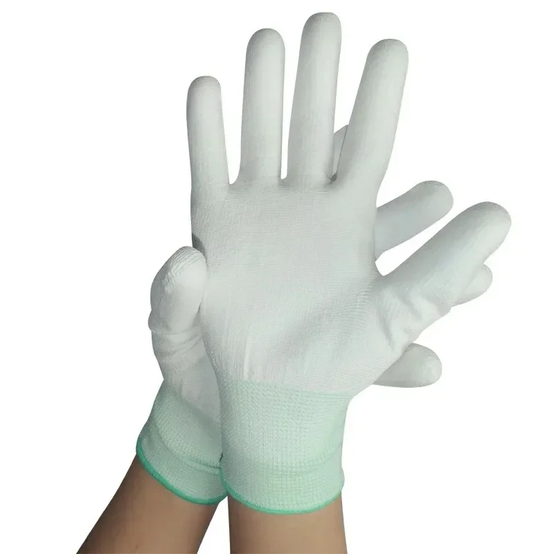 Anti Static ESD Safe Universal White Gardening Gloves Electronic Working Antiskid for Jewelry Finger Protective 6