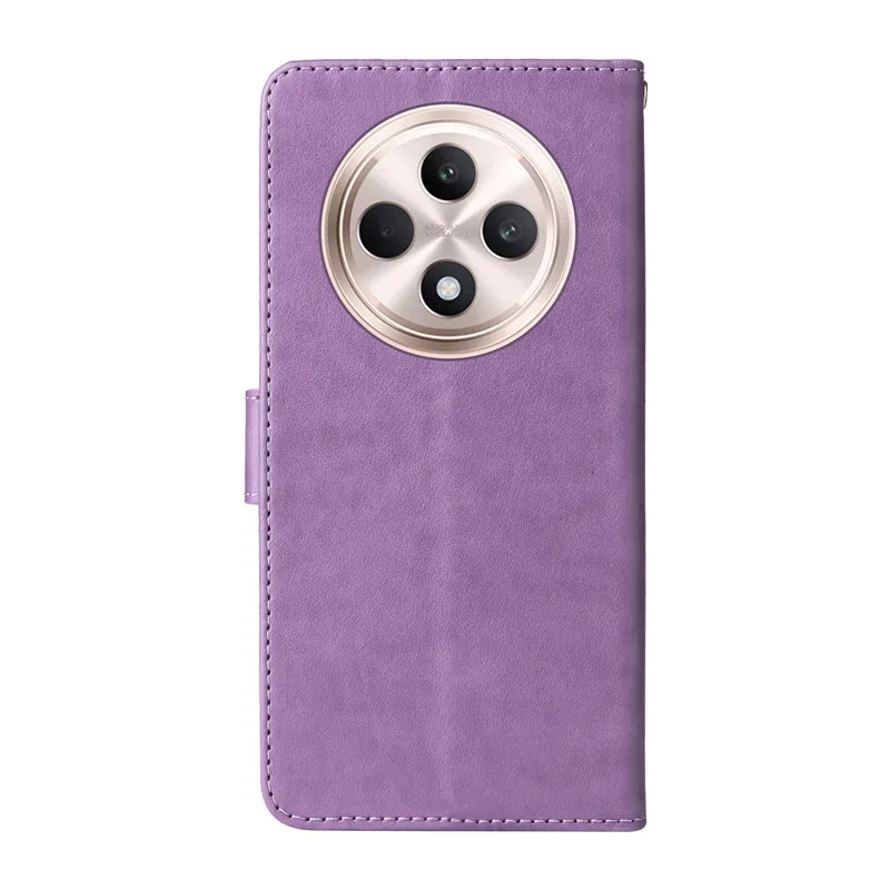 Elegant Leather Flip Cover Phone Case with Wallet and Card Slot - Fringed Iris Design