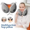 Massage Travel Pillow Heating Massage Neck Pillow U Shaped Memory Foam Neck Pillows Sleeping Airplane Pillow Cervical Healthcare 1
