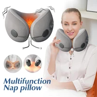 Massage Travel Pillow Heating Massage Neck Pillow U Shaped Memory Foam Neck Pillows Sleeping Airplane Pillow Cervical Healthcare 1