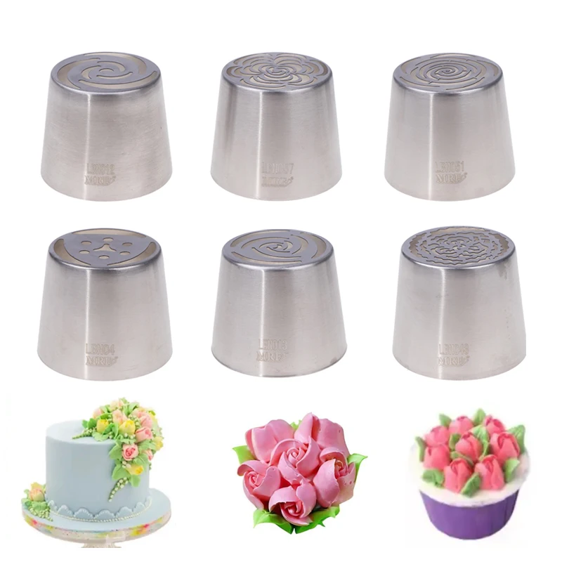 SL4/SL12/SL13/SL43/SL51/SL57 Stainless Steel Russian Icing Piping Nozzles 1Pc DIY Pastry Cake Icing Frosting Nozzles Baking Tool cake icing nozzles baking nozzle set cake decorating nozzle set