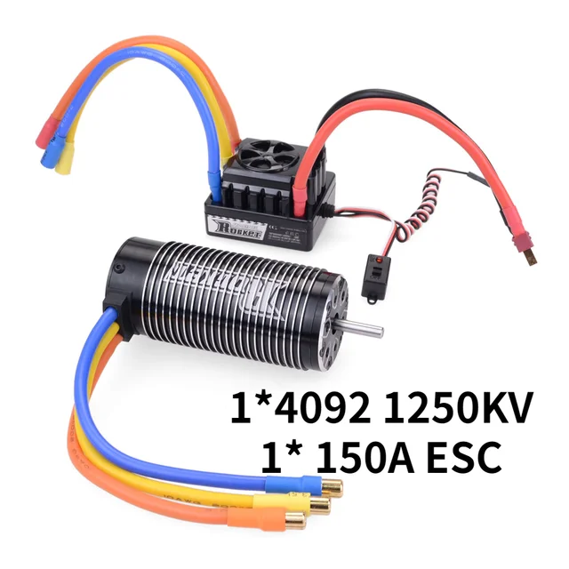 Rocket 4092 Brushless Motor 150A ESC Programming Card 1250KV 1420KV 1650KV 5mm Shaft Motors for 1/8 Rc Car Monster Truck Buggy