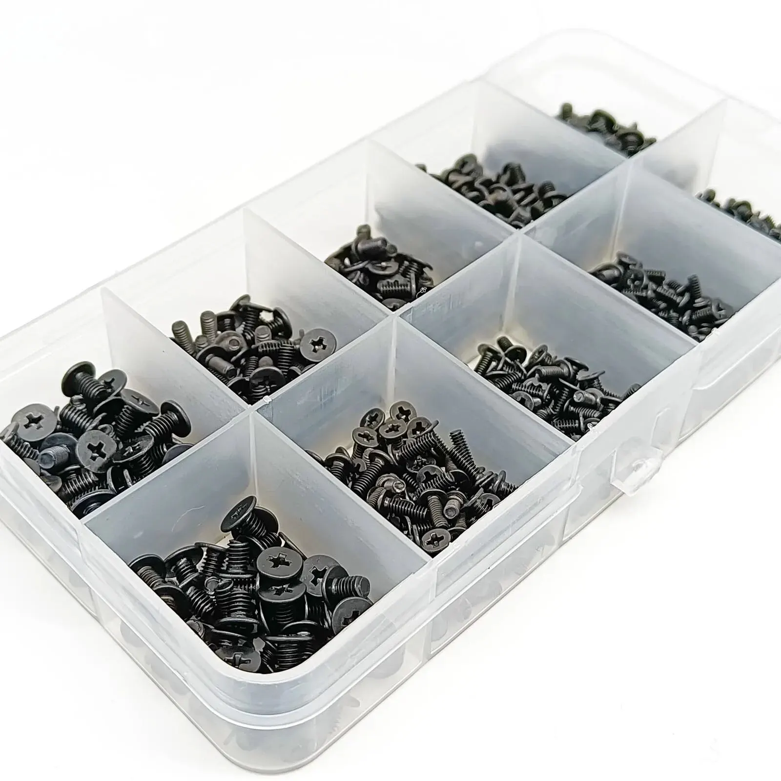 800pcs/box Laptop Computer Screw Bolt M2 M2.5 M3 Phillips Cross Ultra Thin Flat Wafer Head Mix Assortment Kit Set Steel