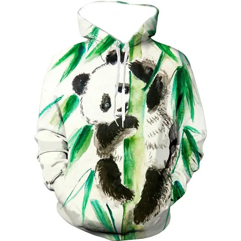 thumbnail image 1 of Sudadera con capucha con estampado 3D de panda para hombre, unisex, informal, de manga larga, de gran tamaño, chándal, 1 of 4