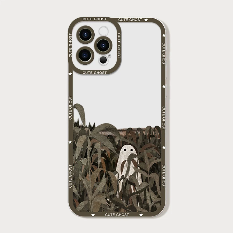 Cute Cartoon Little Ghost Clear Soft Phone Case