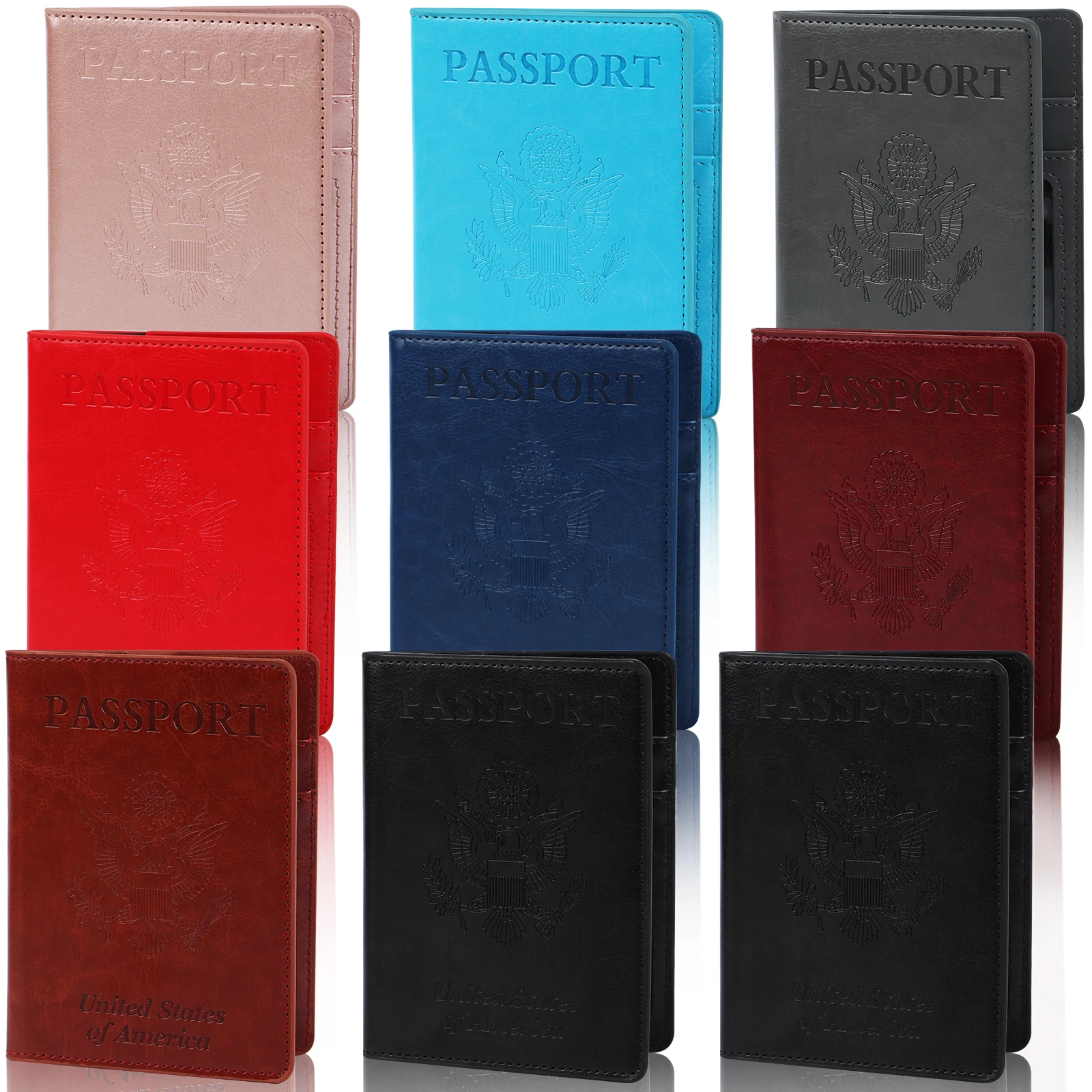 9 PCS Passport Holder Cover