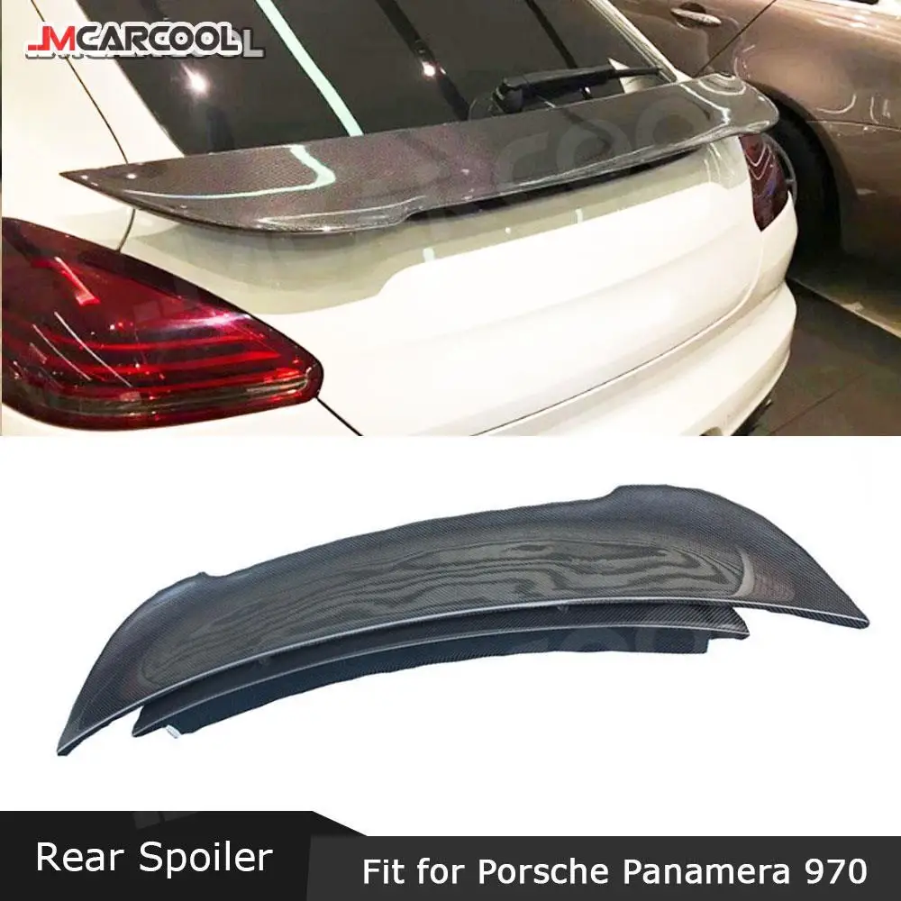 

Carbon Fiber Rear Trunk Lip Spoiler FRP Unpainted Black Boot Wings Car Accessorise For Porsche Panamera S 970 971 2010-2016