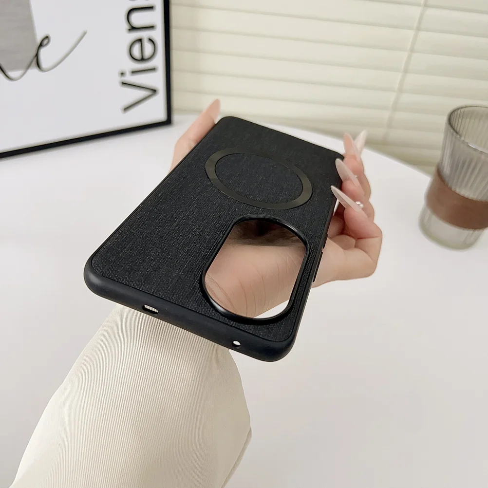 Luxury Magsafe Magnetic Leather Case with Wireless Charging Cover