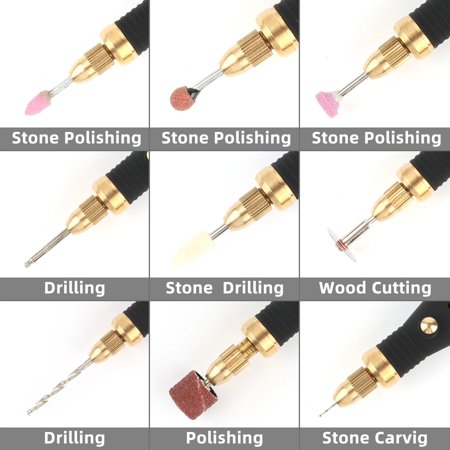 5000-18000 RPM  Adjustable 5 Speed Electric Drill Dremel Grinder Engraver Pen Mini Drill Rotary Tool Grinding Machine 165Pcs Tip 6