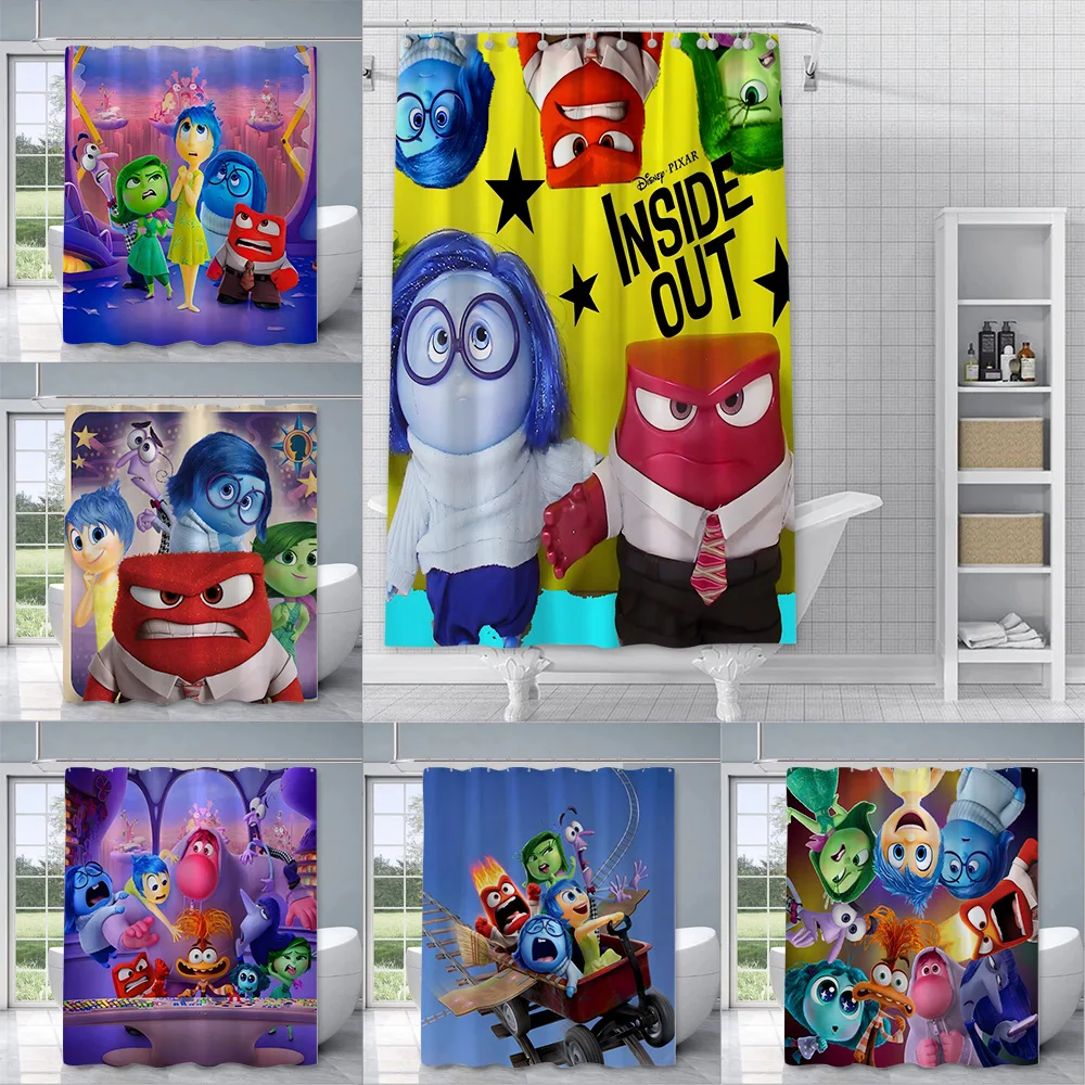 Cute-Insides-Out-Shower-Curtain-Waterproof-Polyester-Fabric-Paint ...