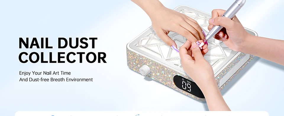 Description Picture 3 of itemColector de polvo de unas Colector de polvo electrico de diamante Lampara de unas LED UV herramienta de manicura y pedicura