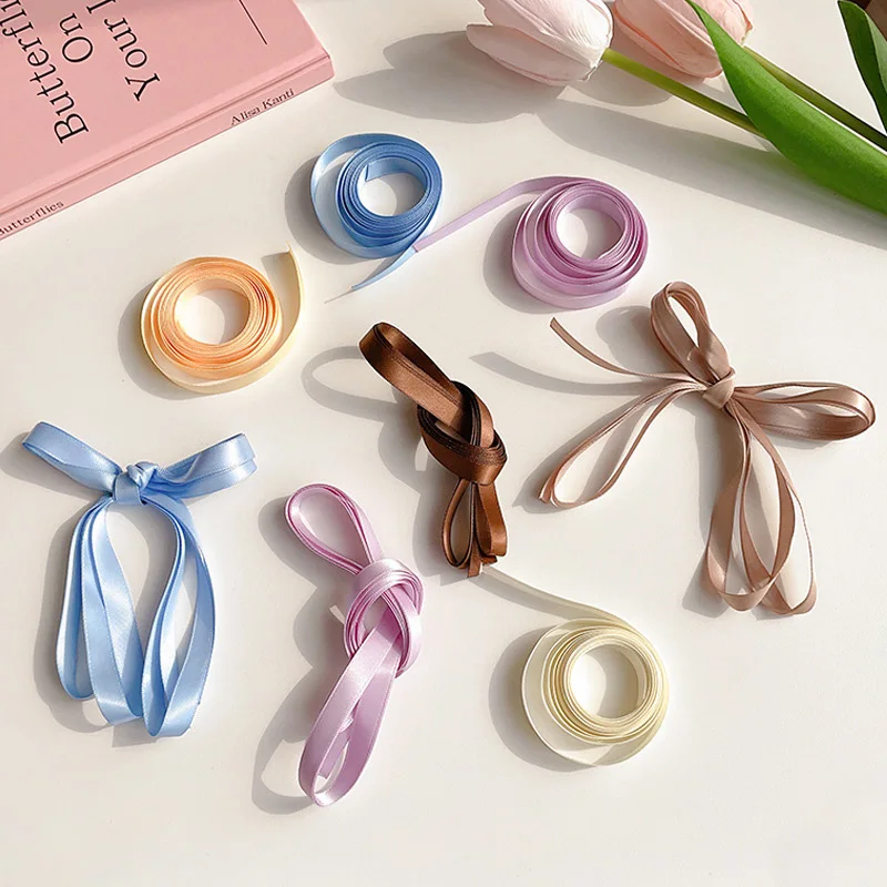 

2M Satin Ribbon Hair Band For Girls Braided Ribbons Headband Hair Rope Ponytail Holder Hair Accessories Wedding Jewelry Gifts