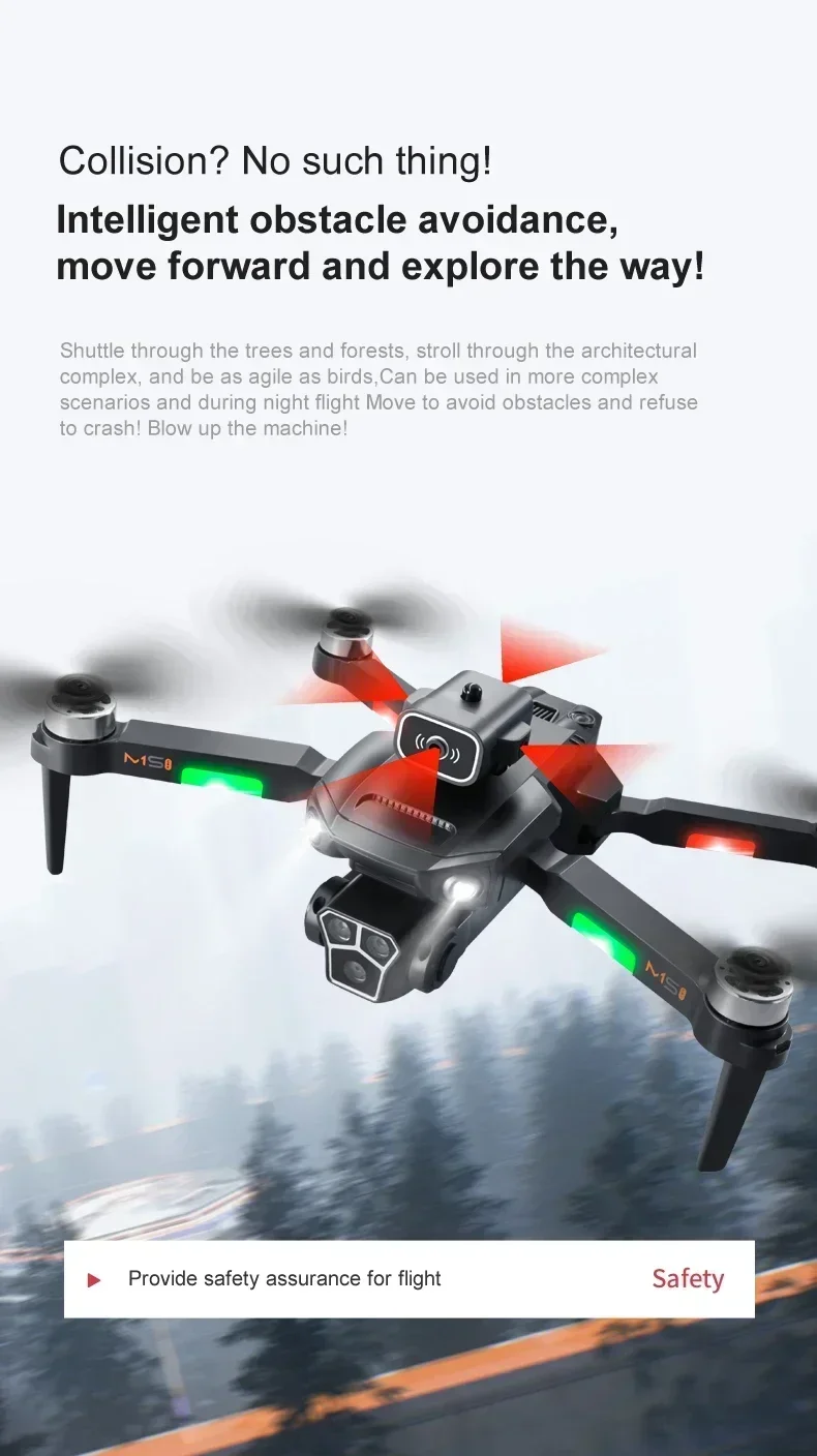 Xiaomi MIJIA M1S Drone Professional 8K GPS Three Camera 5G Folding Obstacle Avoidance Optical Flow Positioning Upgraded 10000M