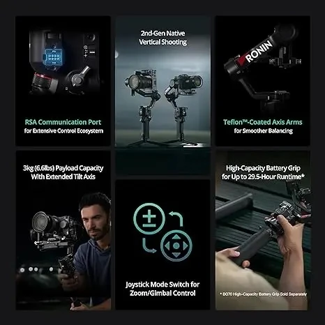 For DJI RS 3 mini RS3 RS 3 PRO COMBO RS4 RS4 PRO Camera Gimbal Foldable Design Built-In OLED Screen for DSLR Cameras handheld gimbal stabilizer handheld gimbal gimbal stabilizer