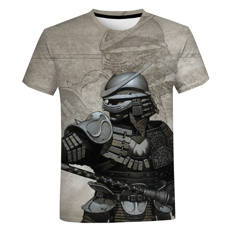 

Summer Samurai 3D Printed T-shirt Fashion Crew Neck Short Sleeve T-shirt Street Wear Ninja T-shirt Top Man