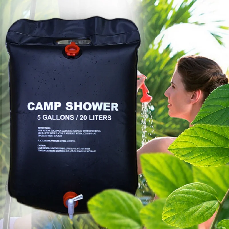 20L Outdoor Camping Shower Water Bag Solar Heating Portable Shower Camping  Hiking Climbing Bath Equipment Ducha Portatil Camping - AliExpress