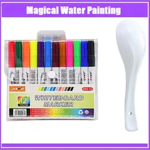 Magical Water Painting Whiteboard Pen Pvc Non-Toxic Erasable Color Marker Pen Water-Based Dry Erase Blackboard Pen tanie i dobre opinie CN (pochodzenie) Z tworzywa sztucznego