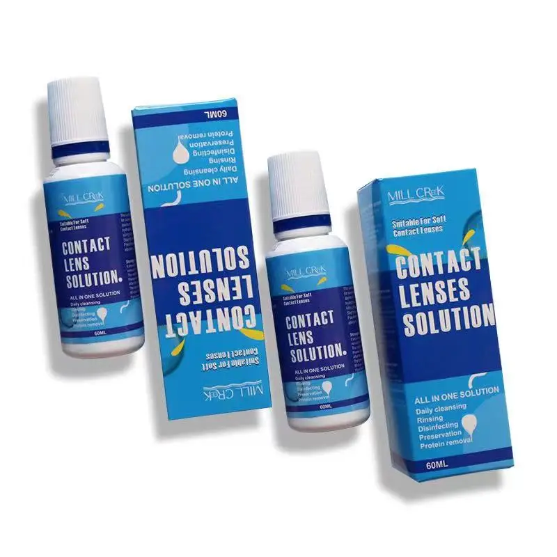 Mill Creek 60ML Contact Lens Liquid Nursing Solution For Contact Lenses Drops Beauty Pupil Cleaning Moisturizing Eye Health Care