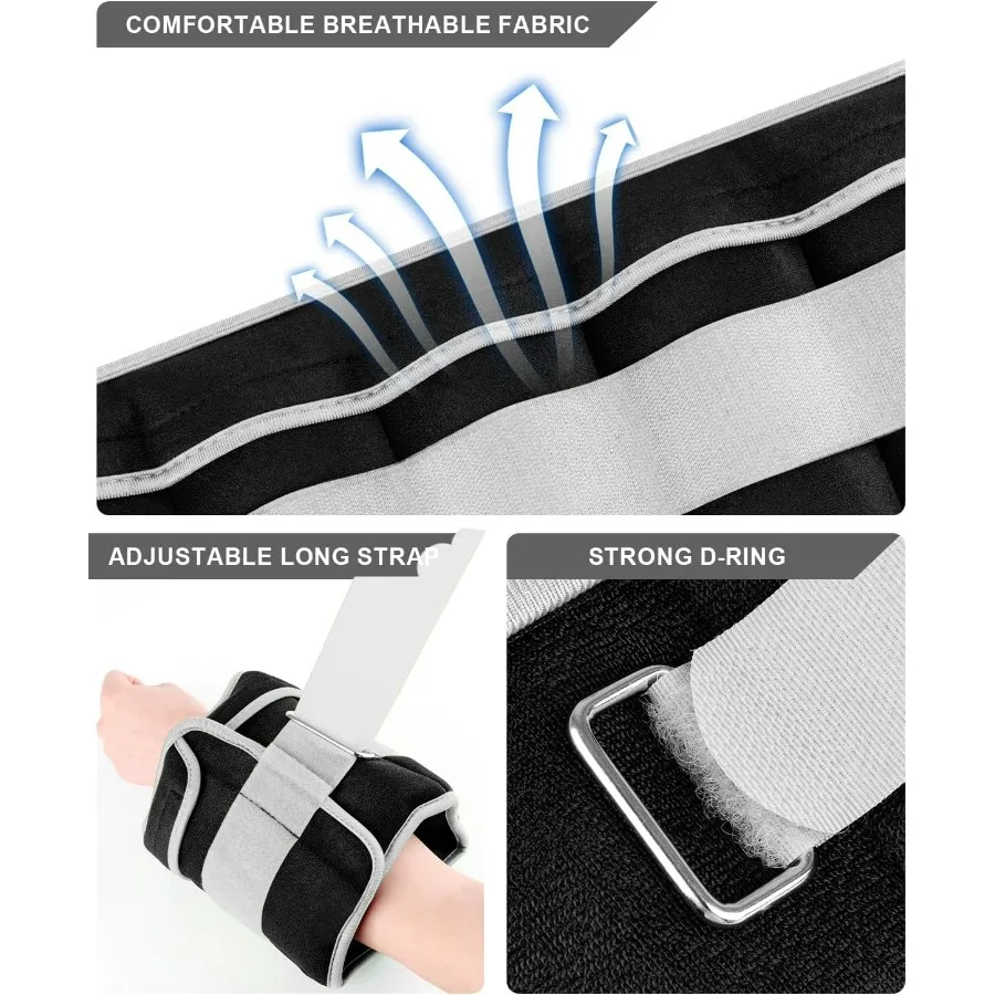 6 lbs each( 12 lbs pair)Adjustable Ankle Weights with Removable Weight for Jogging, Gymnastics, Aerobics, Physical Therapy