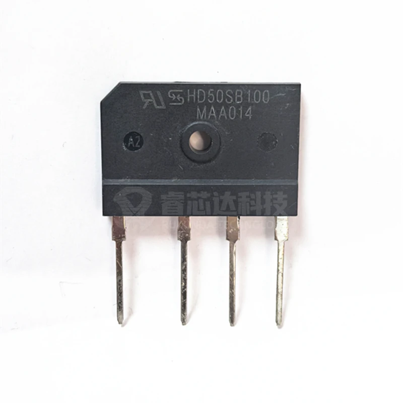 5PCS HD50SB100 ZIP-4 High power rectifier bridge stack ultra-thin flat bridge D50XB100 D50SB100 50A 1000V GBJ5010 KBJ5010