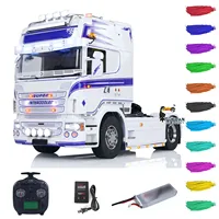 1/14 4x4 RTR R730 RC Tractor Truck Transport Vehicle Metal Chassis Painted Assembled Smoke 3-speed Sound Light Toucan Car 1