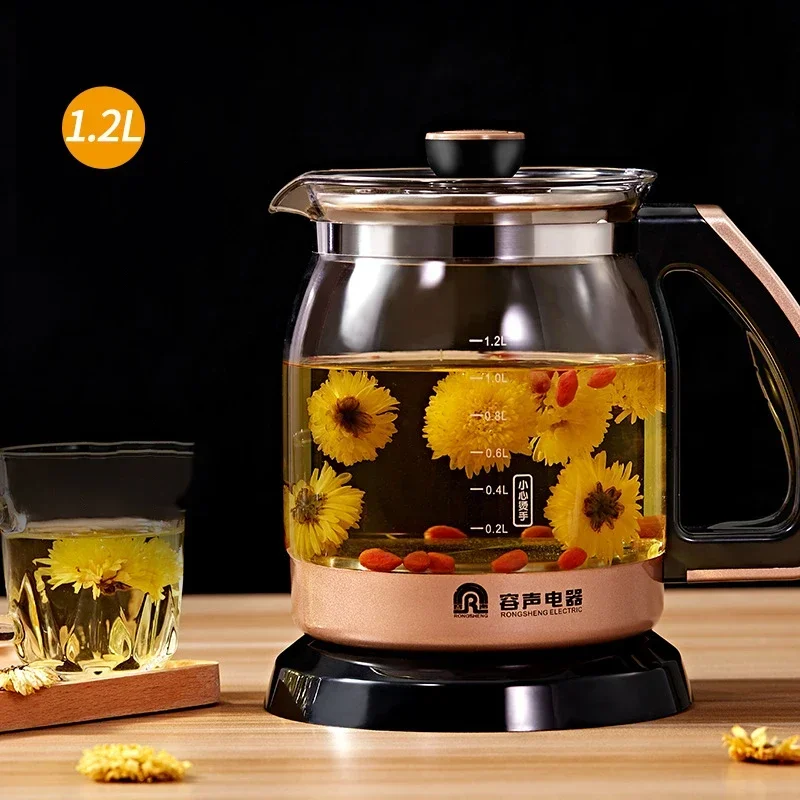 220V 1.2L LCD display electric kettle glass teapot multifunction health preserving pot 2