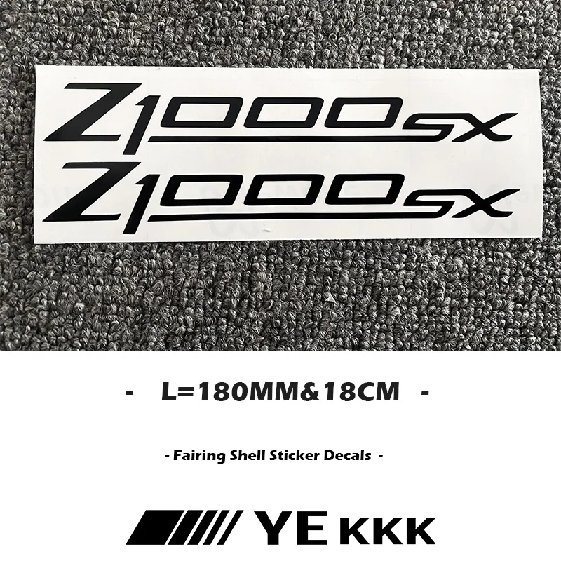 2X 180MM Motorcycle Fairing Shell Hub Head Shell Fuel Tank Sticker Decal White Black For Kawasaki Z1000SX Z 1000SZ