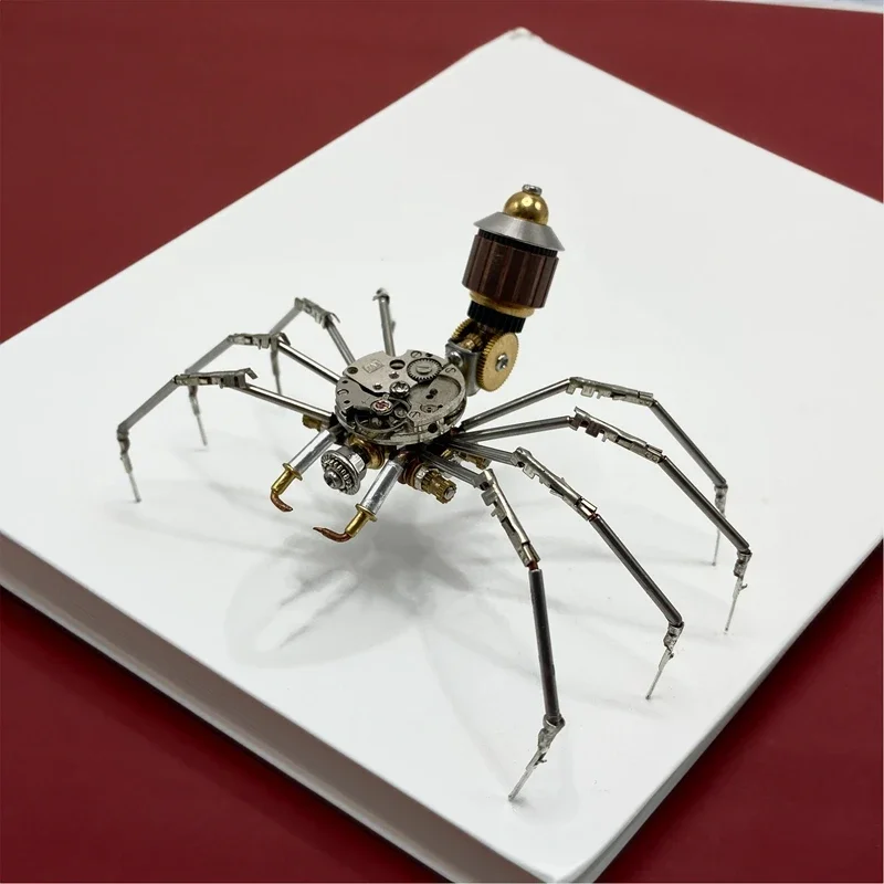 

Industrial Style Mechanical Spider Model Steampunk Insects Assembled Handmade Tabletop Artifact - Finished Product