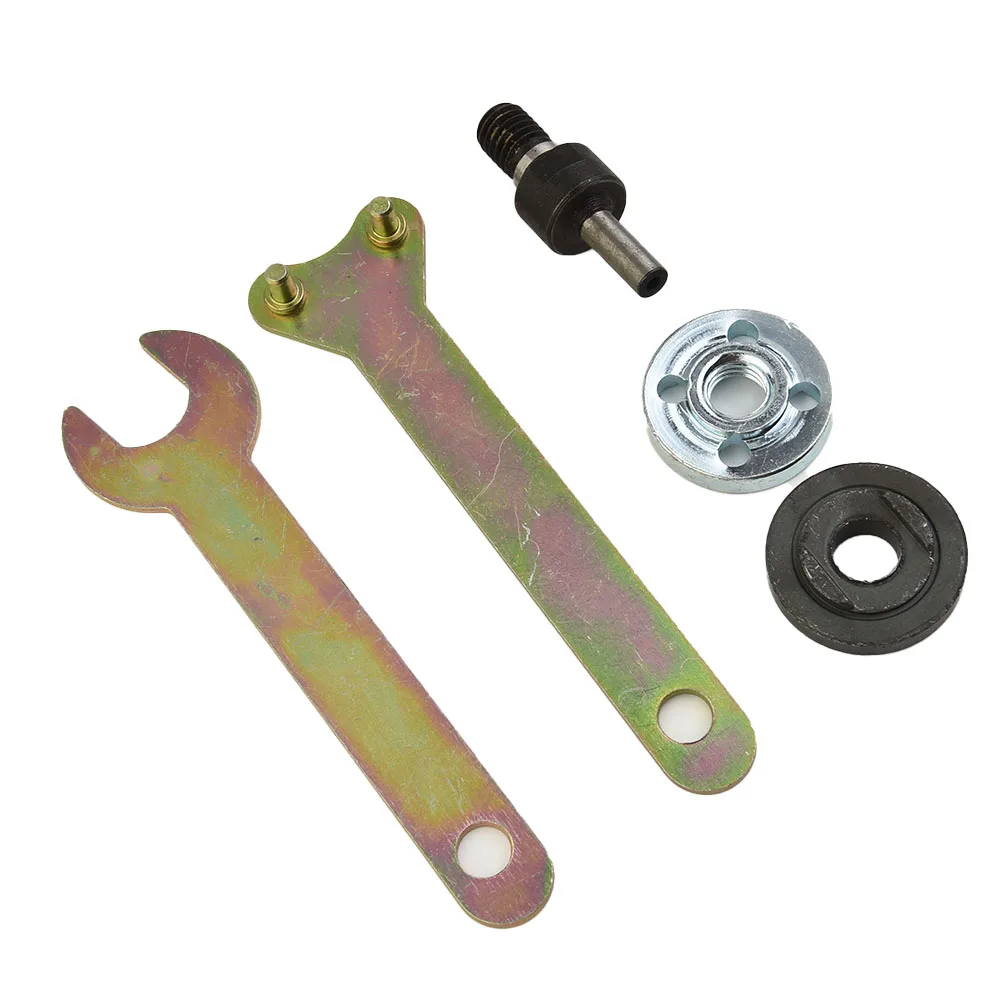 

5Pcs Flange Nut Lock Nut Grinder Wrench Spanner Hand Drill Set Kit For Power Tools Parts Angle Grinder Accessories