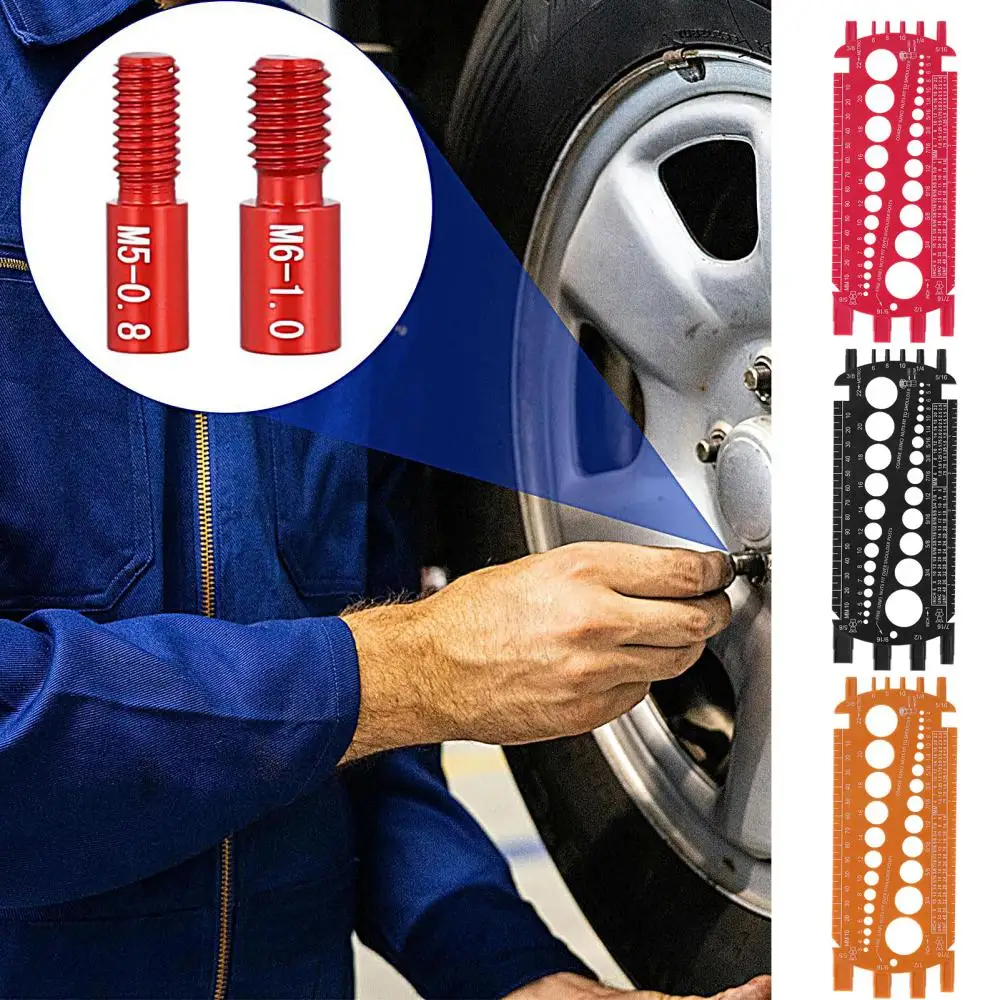 Portable Nut And Drill Bit Thread Checker Screws Measuring Imperials Tool Standard Metric Imperials Female Gaug screw gauge thread gauge