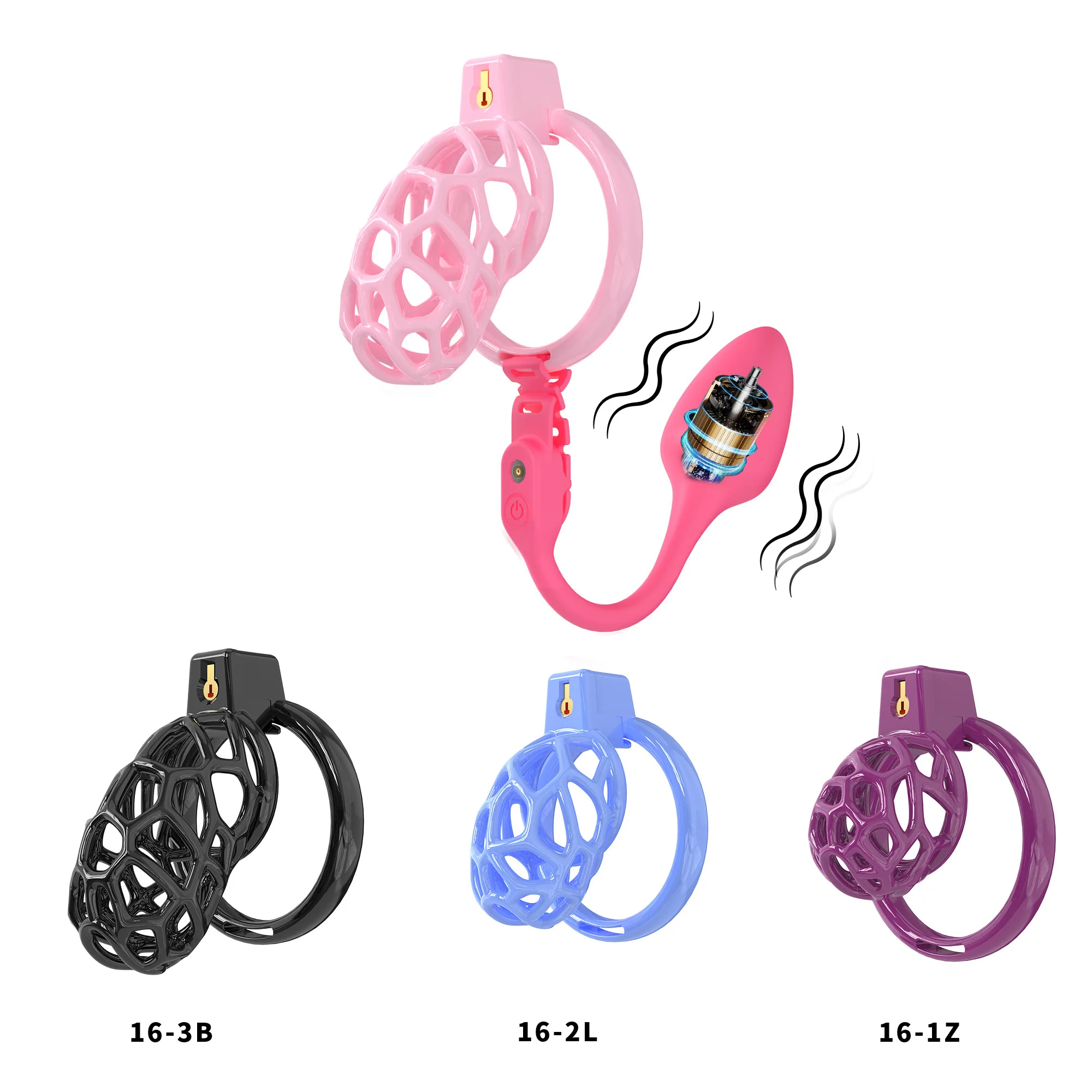 CB Chastity Lock with Anal Vibrators Buttplug Cuckold Sex Toy Game for Couple Erotic Lock Cock Cage Penis Bondage Urethral Plug