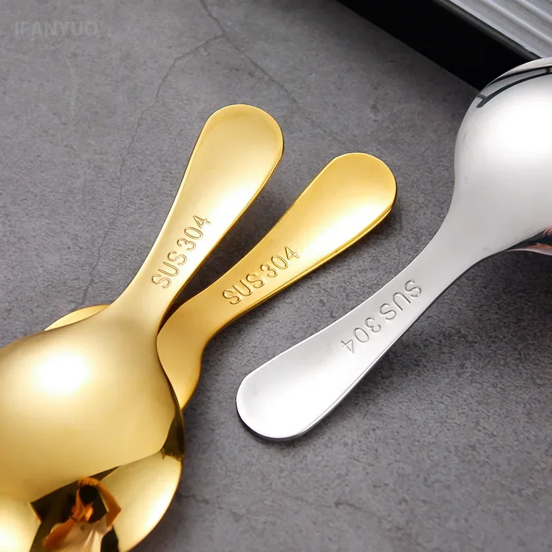 Mini portable stainless steel spoon fork set storage dessert fruit tool for work school short handle tableware suitable for kids picnic camping western style