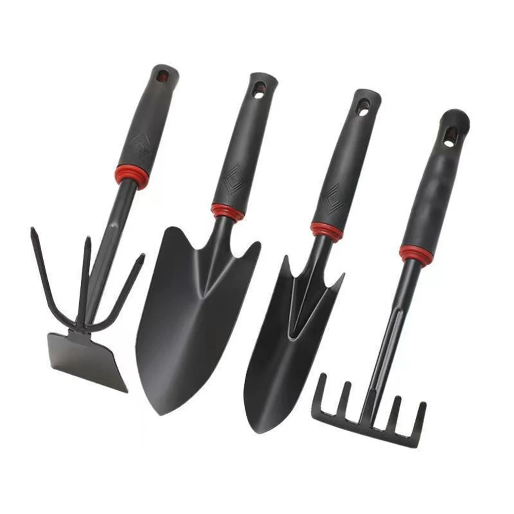 Essential Gardening Tool Set – 4-Piece Kit with Shovel, Rake, Hoe, and Trowel – Perfect