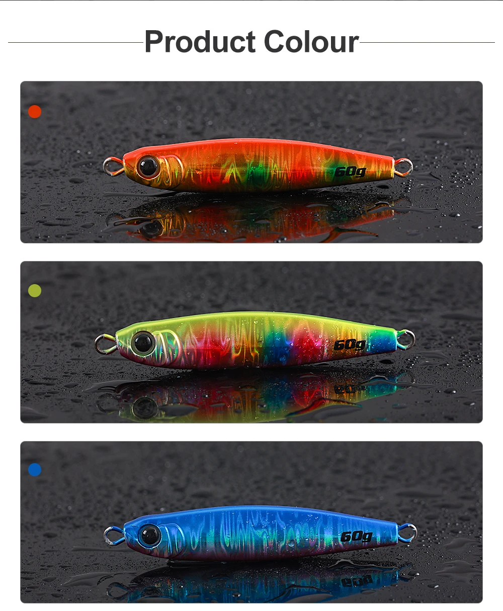 Jigging Pro Mucho Lucir Metall-Jig 40g 60g 80g Weitwurf-Jigköder für Küstenfischen und Meeresangeln – Detail 4