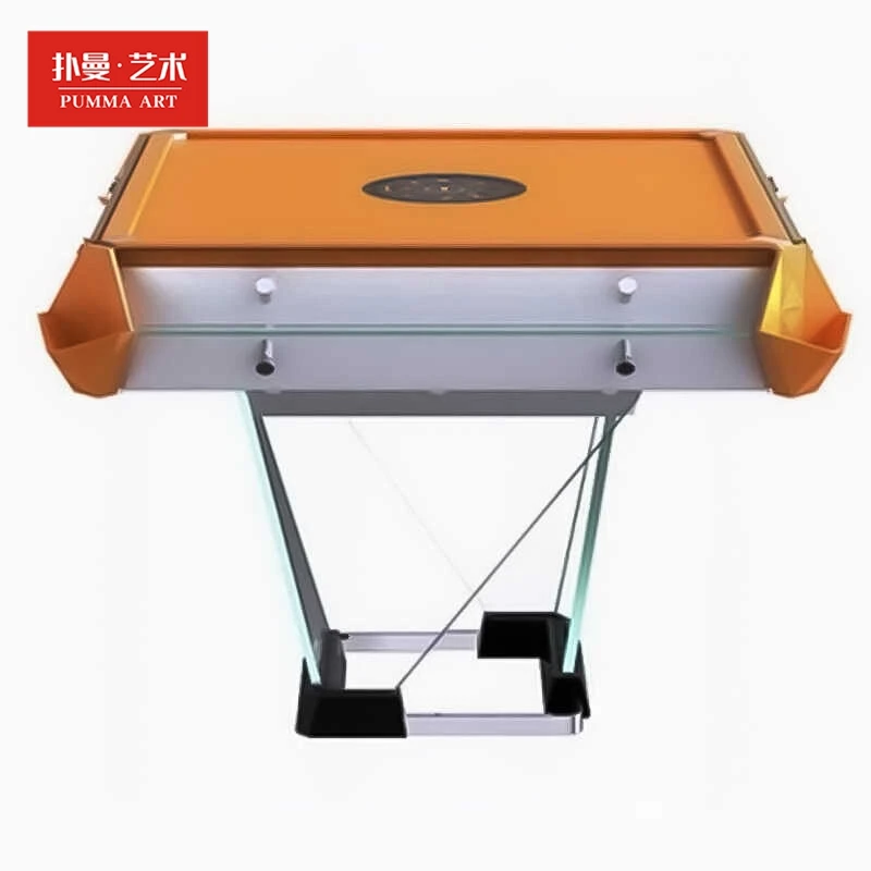 Crystal mahjong table steel protective glass automatic Black Warrior mahjong machine High-end clubhouse club table