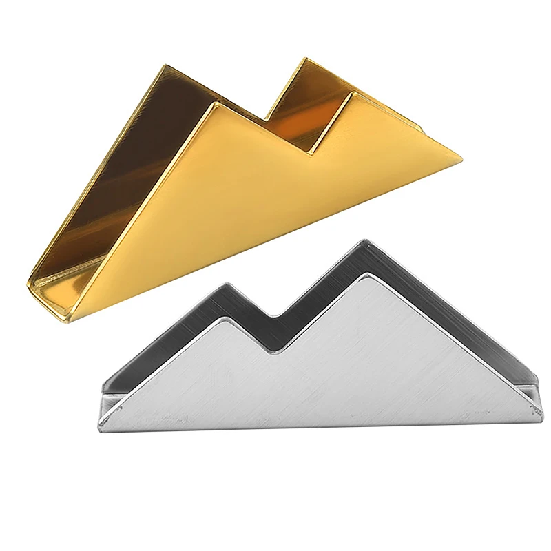 

Creative Hill Style Business Card Holders Thick Stainless Steel Metal Card Holder Office Desk Organizer Business Card Stand