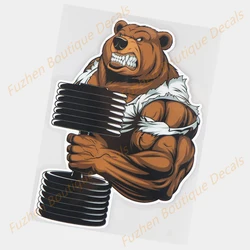 Fuzhen – décalcomanies de voiture, accessoires extérieurs, ours solide, décoration de fenêtre en dessin animé, Stickers de carrosserie créatifs 