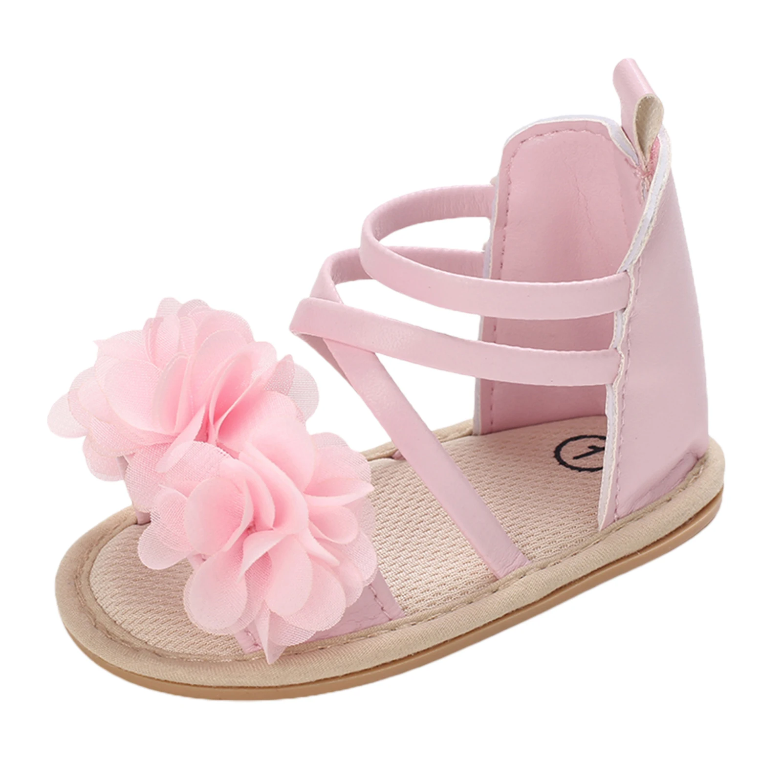 Kids Sandals Baby Sandals -04-12 Lioraitiin 0-18M Infant Baby Girls Casual Sandals Flower Patchwork Bandage Soft Sole Non-Slip Princess Flat Shoes