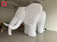 Giant inflatable pure white elephant model amusement park circus interactive bar stage animal model decoration layout 1
