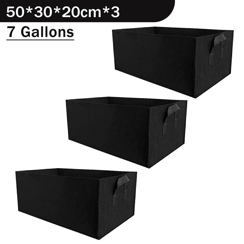 3 Black 7Gallons