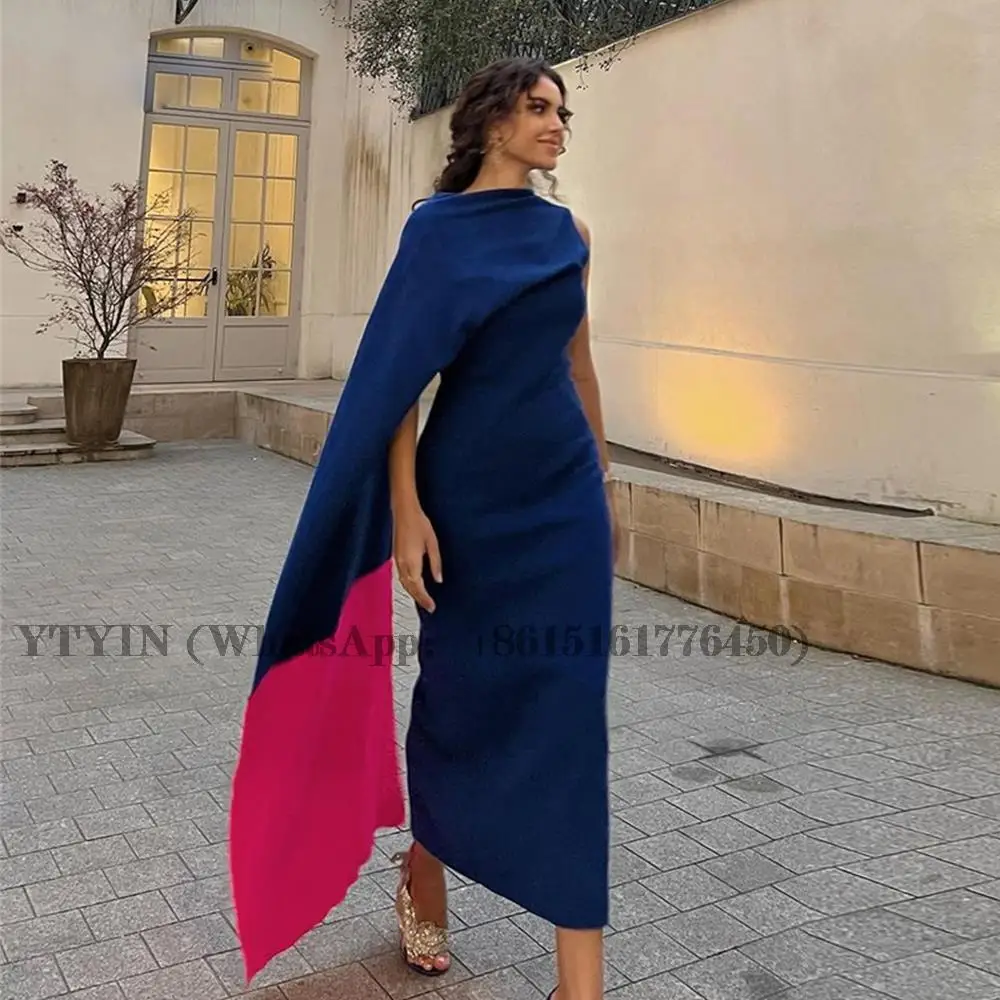 

Royal Blue Saudi Arabia Prom Dresses Pleat Robes De Soirée 2022 Long Formal Evening Dresses Pageant Dresses for Women