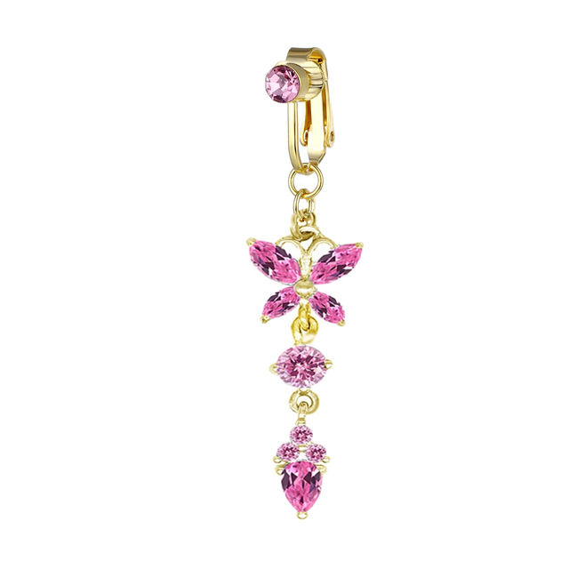 Fake Belly Butterfly Fake Belly Piercing Butterfly Clip On Umbilical Navel Fake Pircing Butterfly Cartilage Earring Clip