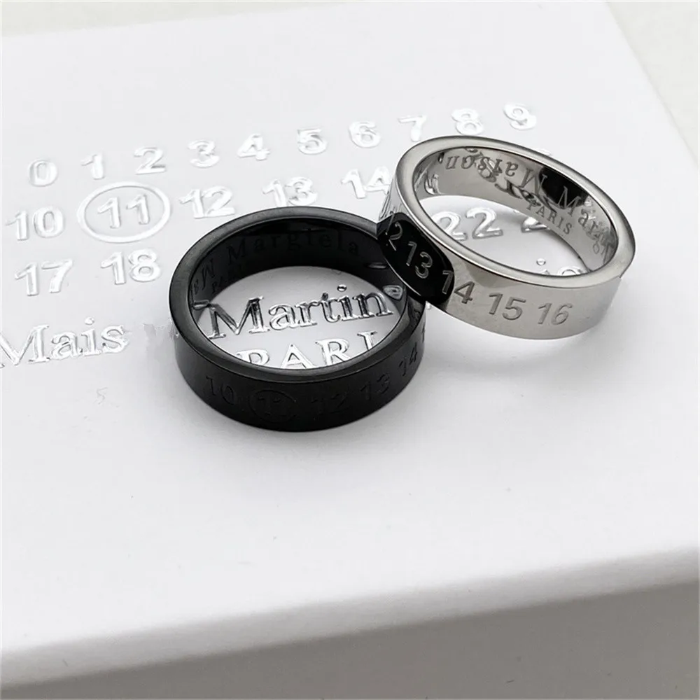 

European and American fashion versatile men and women, personalized digital carving couple ring