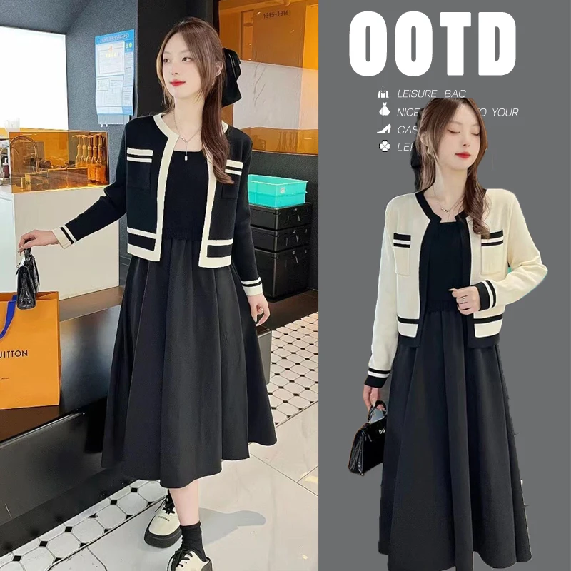 Abiti premaman in stile coreano abiti in maglia allungata