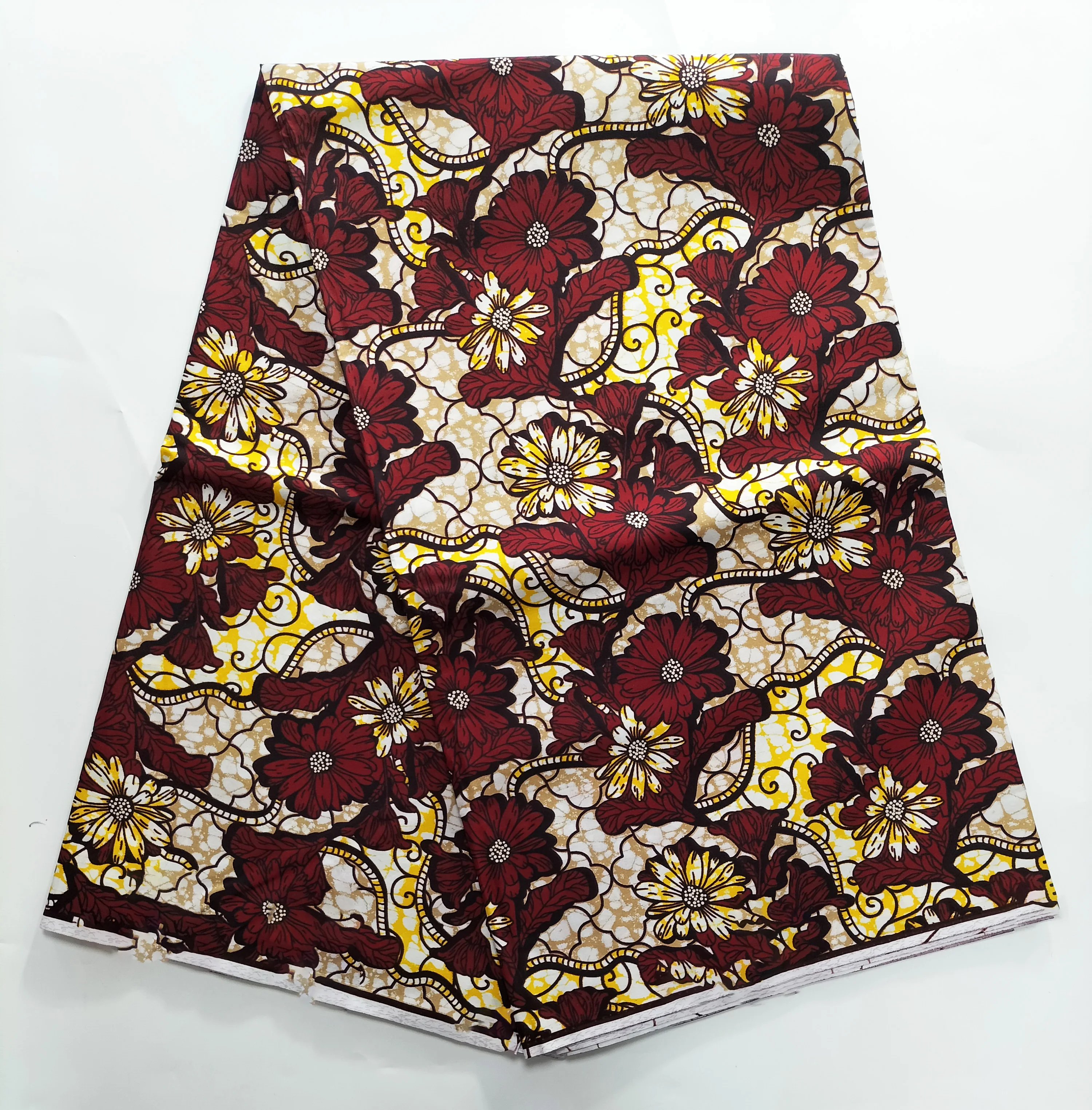 2025 Latest SuperW Design African Real Wax Print Fabric Nigerian 100% Cotton Ankara Sewing Cloth Party Dresses Soft Pagne 2