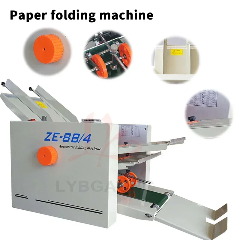 Fully Automatic Paper Folding Machine for Balers 8B-2-9B-4 70W Mini Creasing Foler Max Line Speed 80m Optional 220V 110V Power