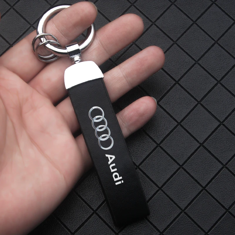 Llavero Universal Logo Para Audi De Llaveros De Cuero Negro | Envío gratis