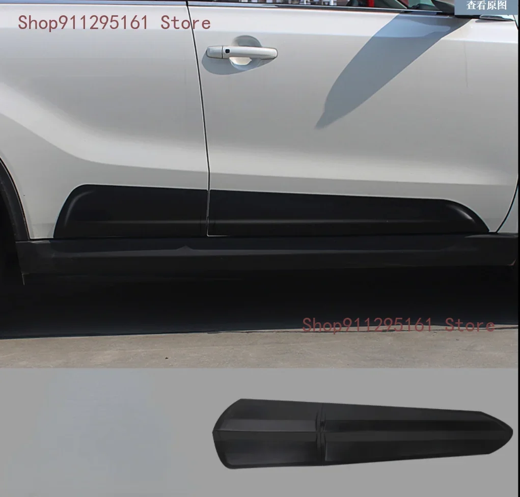 

Accessories For Suzuki Vitara 2016 2017 Side Door Body Molding Cover Trim Kit Body protection decoration 4 pcs / set